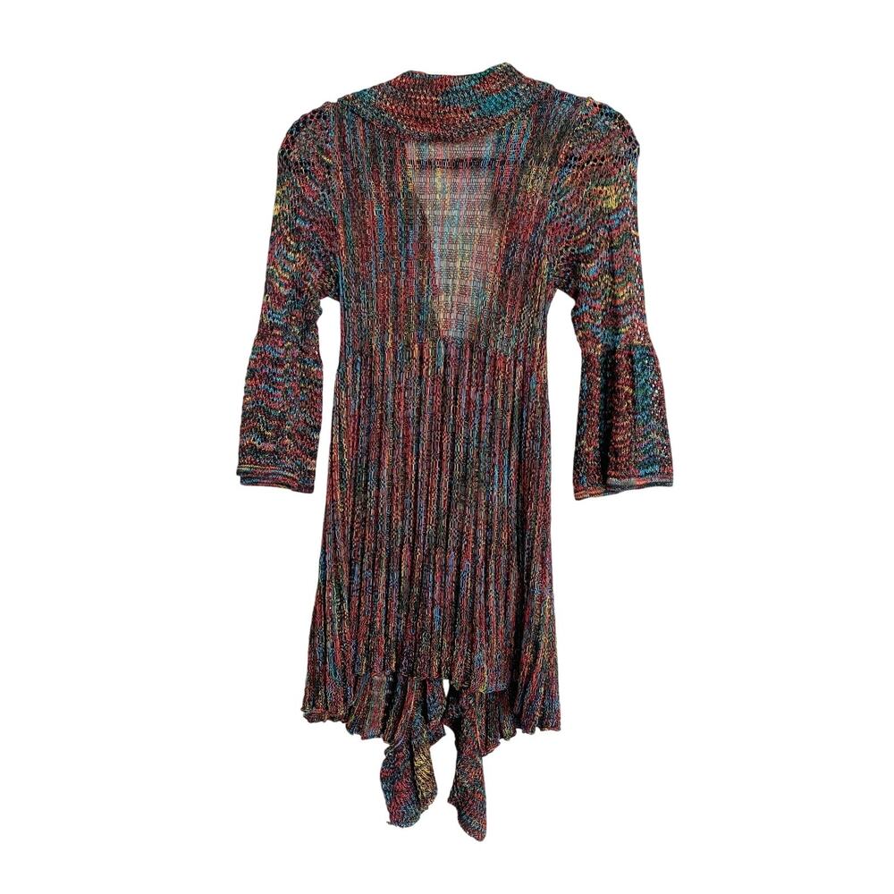 Vintage y2k Kessley Rainbow Waterfall Ruffle Bell Sleeve Size S/M Fairy grunge - Picture 2 of 6